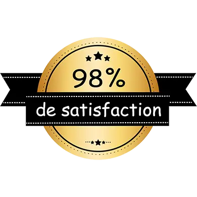 Taux de satisfaction de la clientèle 98%